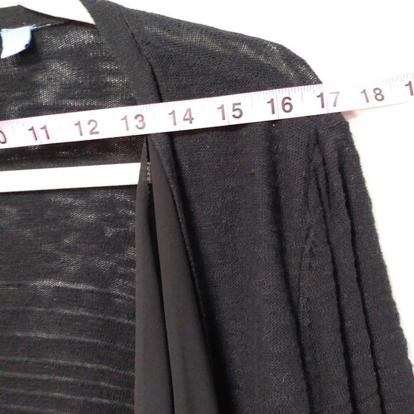 Simply Vera Open Black Knit Woman's Open Flowy Cardigan L - Picture 9 of 13